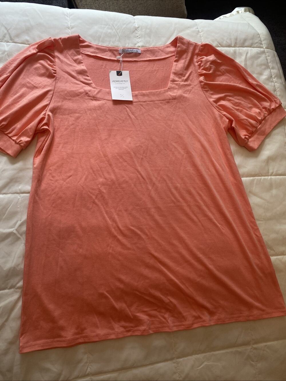 ADREAMLY Clothing Co Shirt Size Large NWT Peach Color